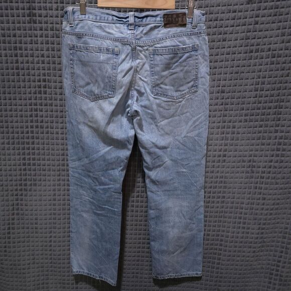 Converse Distressed Light Wash Jeans 36x30 VTG Y2K 90s Low Rise Workwear Grunge - Picture 3 of 16